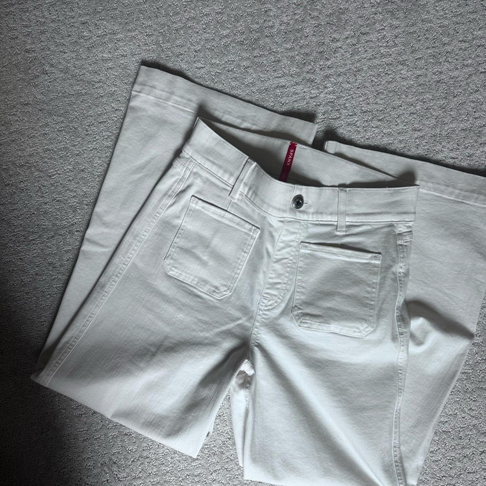 SPANX Cropped wide leg jeans